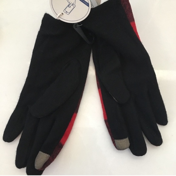 🆕 G.H. Bass & Co. Red and Black Plaid Gloves! 💥 - Picture 4 of 7